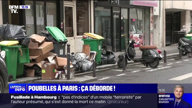 Voir des poubelles à l'entrée d'un magasin d'alimentation, c'est pas beau à voir raconte des commerçants exaspérés par la grève des éboueurs