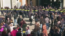 Manifestantes celebram na Geórgia: 