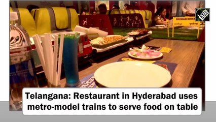 Restaurant in Hyderabad uses metro-model trains to serve food on table