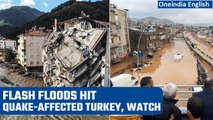 Turkey: Flash Floods inundate two cities hit by earthquakes | Watch video | Oneindia News