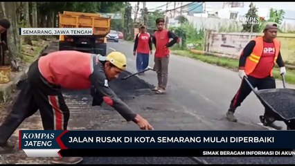 Jalan Rusak di Kota Semarang Mulai Diperbaiki