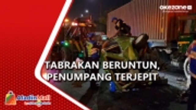 Tabrakan Beruntun 8 Kendaraan di Penjaringan, Penumpang Minibus Terjepit