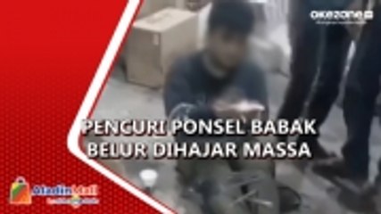 Berhasil Dilacak Korban, Pencuri Ponsel Babak Belur Dihajar Massa di Cipayung