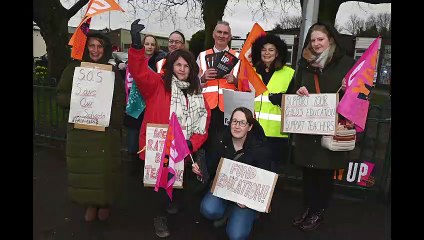 Primary school teaching staff on strike