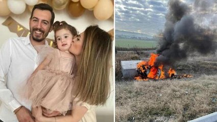 Ankara'da takla atan araç alevlerin arasında kaldı! Sürücü yanarak can verdi