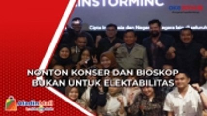 Prabowo Nonton Konser dan ke Bioskop Tidak Terkait Elektabilitas
