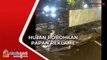 Hujan Deras Papan Reklame Roboh di Puri Kembangan, Pengendara Tak Bisa Melintas