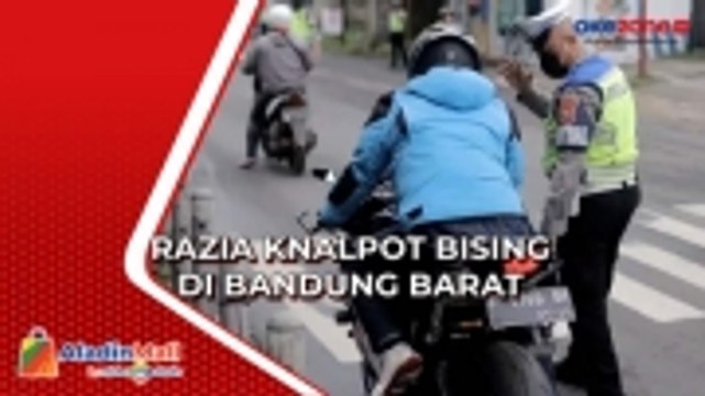 Ratusan Motor Knalpot Bising Terjaring Razia Polres Cimahi