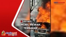 Korsleting, Mobil Mewah di Medan Terbakar di Tengah Jalan