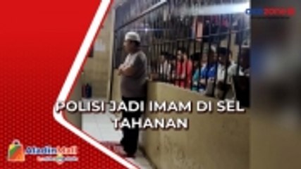 Viral! Polisi di Pariaman jadi Imam Salat di Sel Tahanan