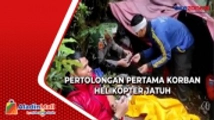 Momen Tim Evakuasi Beri Pertolongan Pertama kepada Rombongan Korban Helikopter Jatuh Kapolda Jambi