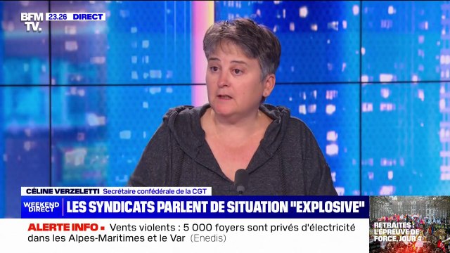 Jusqu'où peuvent aller les actions contre la réforme des retraites? Pour Céline Verzeletti (CGT), la limite, c'est l'appel à la violence