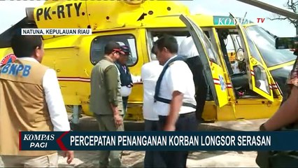 Tak Hanya Tinjau Lokasi, Mensos Juga Distribusikan Bantuan kepada Korban Longsor Natuna