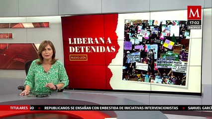 Dejan en libertad a 13 mujeres detenidas tras marcha del 8M en Monterrey