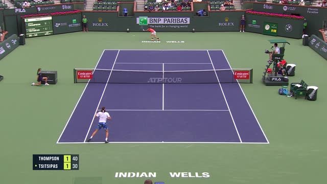 Tsitsipas upset by Thompson in second round at Indian Wells