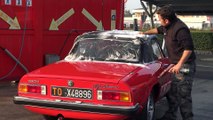 ALFA ROMEO SPIDER DUETTO YEAR 1972 HOW TO WASH THE CAPOTE