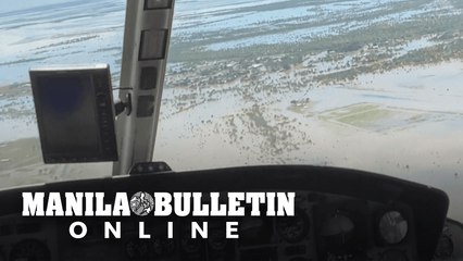 AERIAL SHOTS of floods in Burketown, Australia
