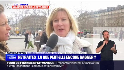 Réforme des retraites: Patricia Drevon (FO) "ne craint pas la résignation des Français"