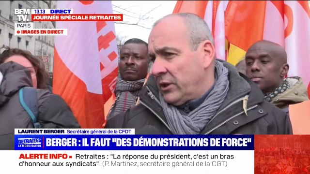 Laurent Berger (CFDT) sur les retraites: Il faut peut-être aller vers la consultation des citoyens