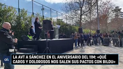 La AVT a Sánchez en el aniversario del 11M: «Qué caros y dolorosos nos salen sus pactos con Bildu»