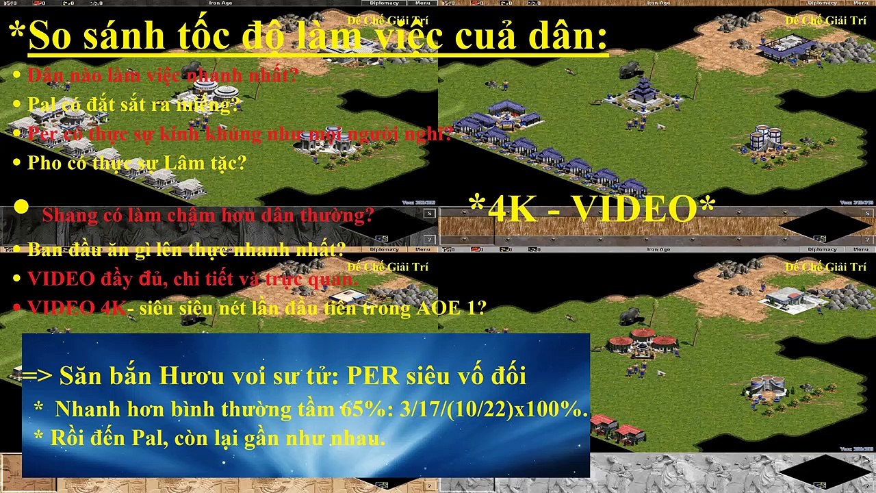 So sánh Tốc độ làm của dân _ Chi tiết đầy đủ - 4K VIDEO siêu nét