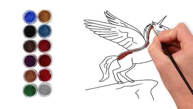 Drawing and Painting Horse for Kids & Toddlers Simple Art Tips | Colouring pages for kids