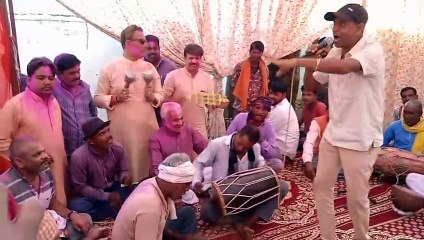 Gulal flowed with fag at MLA's residence