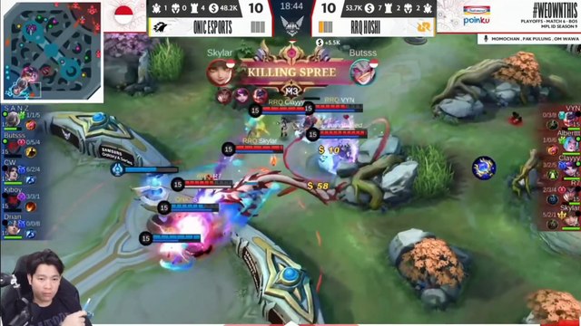 SEMUA SHOCK GILA FRANCO VYN CHEAT 100 HOOK KENA REACTION STREAMER RRQ VS ONIC MPL SEASON 9