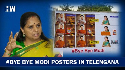 Posters of ‘RAID’ detergent put up ahead of K Kavita’s appearance before ED in liquor scam case