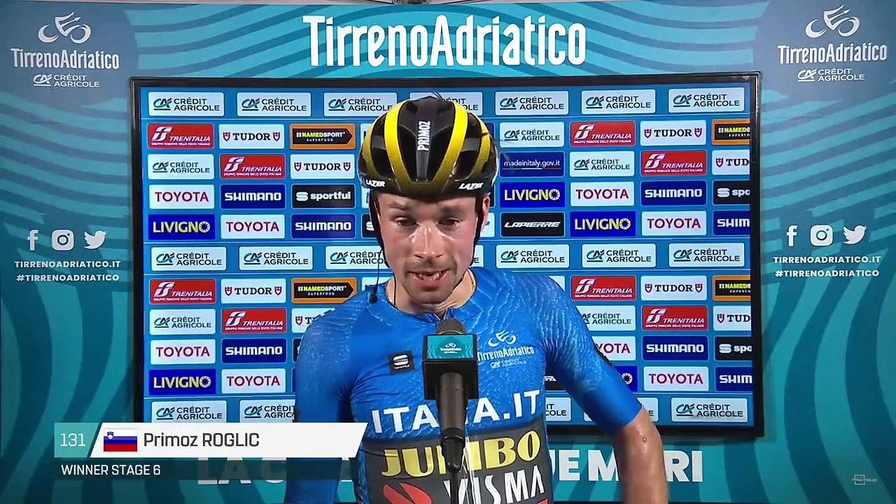 Tirreno-Adriatico 2023 - Primoz Roglic : "It was tricky and tactical at the end too with many riders in just a few seconds on GC"