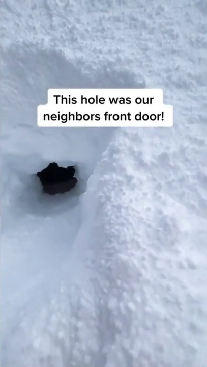 Woman's home completely buried in 9 feet of snow