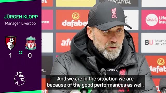 Klopp urges players to 'learn from setbacks' following shock defeat to Bournemouth