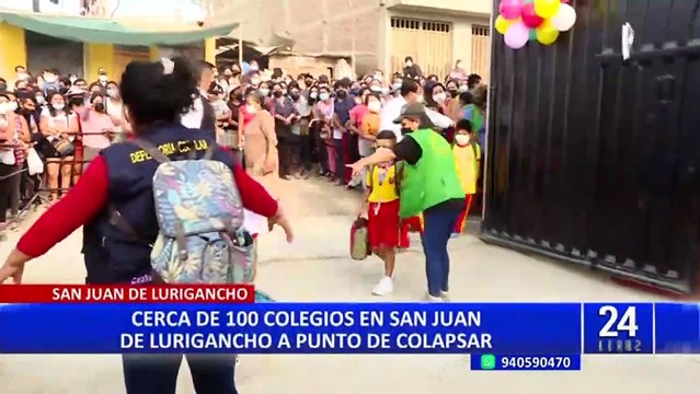 SJL: Padres de familia y profesores denuncian que colegio está a punto de colapsar