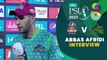Abbas Afridi Interview | Quetta Gladiators vs Multan Sultans | Match 28 | HBL PSL 8 | MI2T