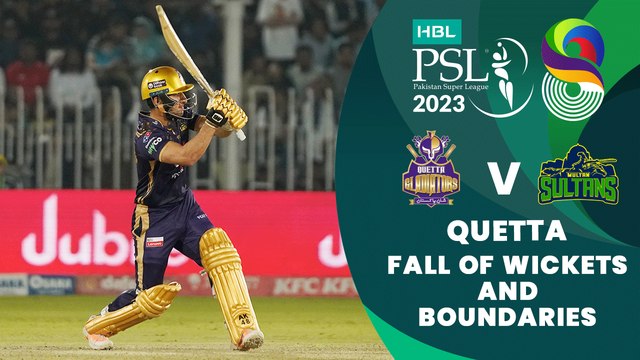 Let's Recap Quetta Gladiators Fall of Wickets And Boundaries | Quetta vs Multan | Match 28 | HBL PSL 8 | MI2T