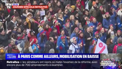 Opposition à la réforme des retraites: à Paris comme dans le reste de la France, la mobilisation est en baisse