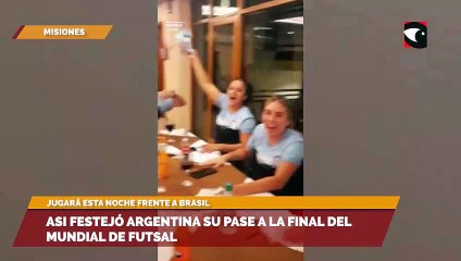 Asi festejó Argentina su pase a la final del mundial de futsal