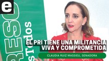 El PRI tiene una militancia viva y comprometida: Claudia Ruiz Massieu