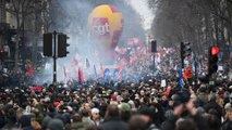 مظاهرات نقابية في باريس احتجاجا على مشروع إصلاح نظام التقاعد