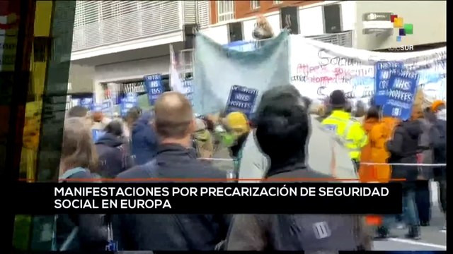 teleSUR Noticias 15:30 11-03: Manifestaciones por inestabilidad de seguridad social en Europa