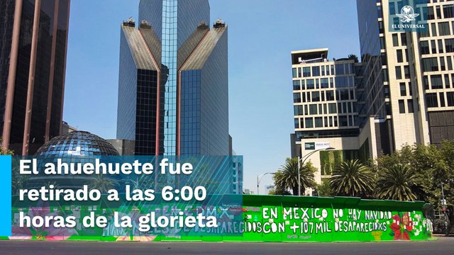 Sin Palma ni Ahuehuete; así amaneció la glorieta de Paseo de la Reforma