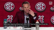 Nate Oats Opening Statement after SEC Tournament Semifinal Win