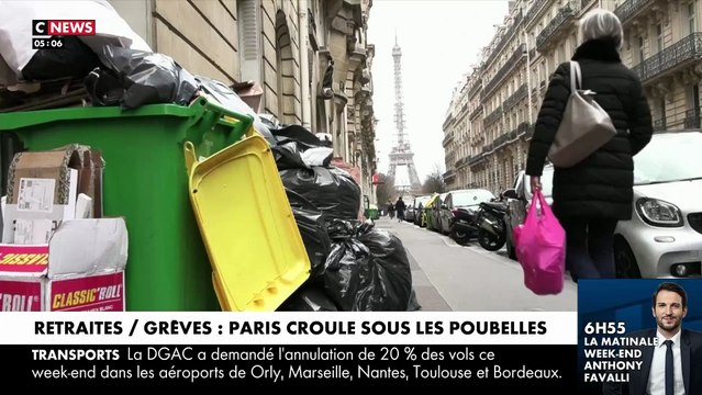 Retraites - La grève d'une partie des éboueurs à Paris commence à poser de gros problèmes aux riverains et aux commerçants avec plus de 5.000 tonnes dans les rues ce matin