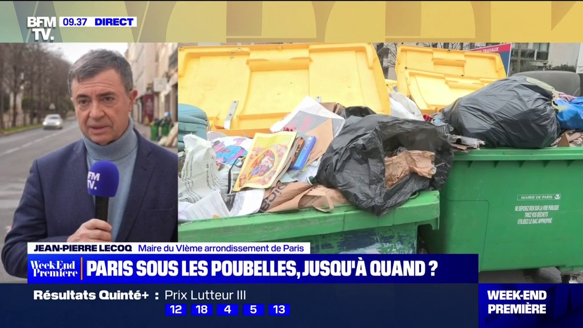 Paris sous les poubelles: pour Jean-Pierre Lecoq, maire du VIe, "le droit  de grève doit s'effacer devant les risques sanitaires" - Vidéo Dailymotion