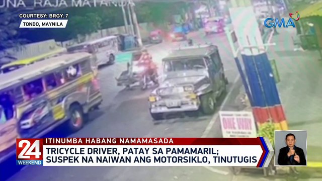 Tricycle driver, patay sa pamamaril; suspek na naiwan ang motorsiklo, tinutugis | 24 Oras Weekend