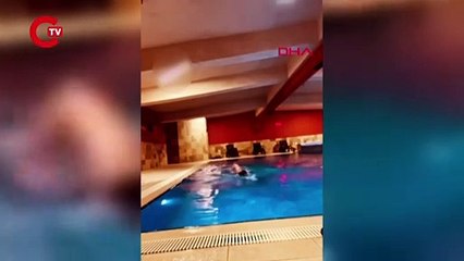 Kolonlarının kesilen Galeria Sitesi’nin altındaki havuzun görüntüsü ortaya çıktı