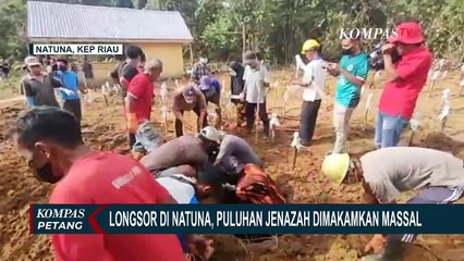 Puluhan Jenazah Korban Longsor Natuna Dimakamkan Masal di TPU Desa Hilis Serasan