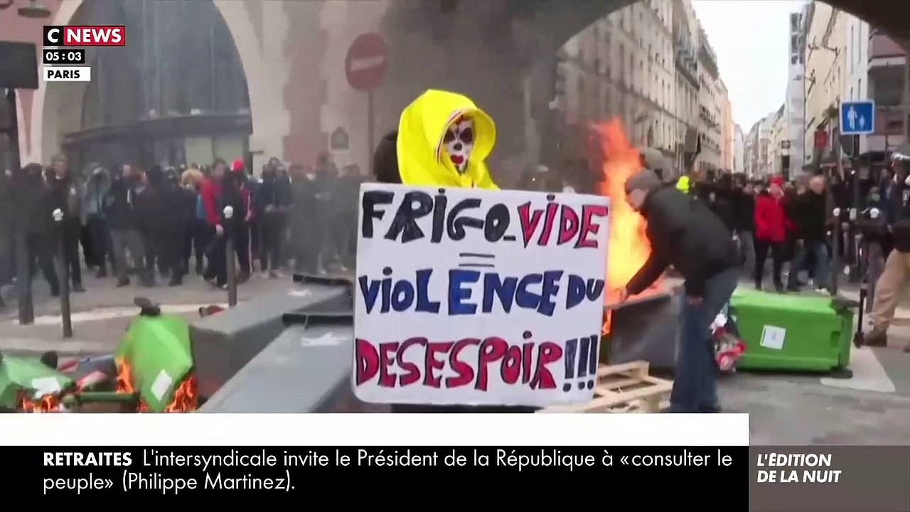 Regardez les violences qui ont éclaté en marge des manifestations contre la réforme des retraites le 11 mars 2023 à Paris