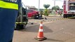Nissan Kicks capota após colidir contra veículo estacionado na Rua Xavantes