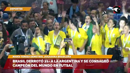 Brasil derrotó 2-1 a la Argentina y se consagró campeón del mundo en futsal